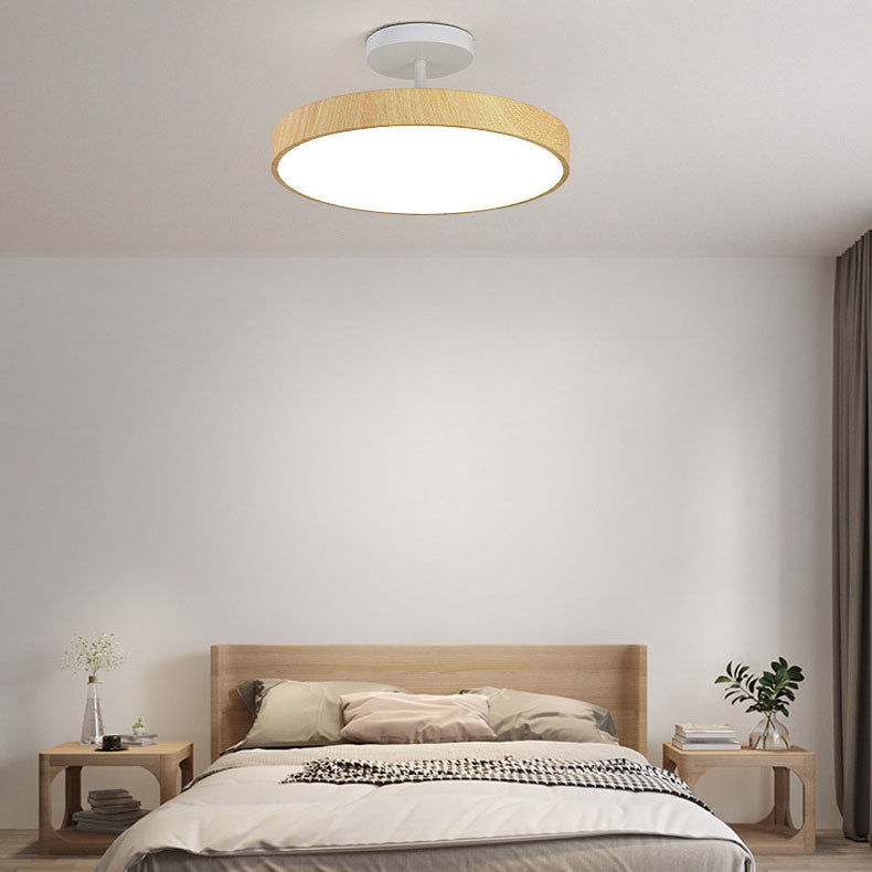 KansoPure: Japanese LED Ceiling Light with Wooden Frame & Simple Design – Decorative for Living Room & Hallway