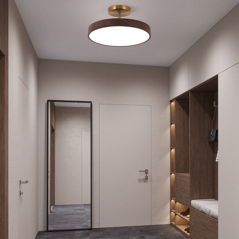 KansoPure: Japanese LED Ceiling Light with Wooden Frame & Simple Design – Decorative for Living Room & Hallway