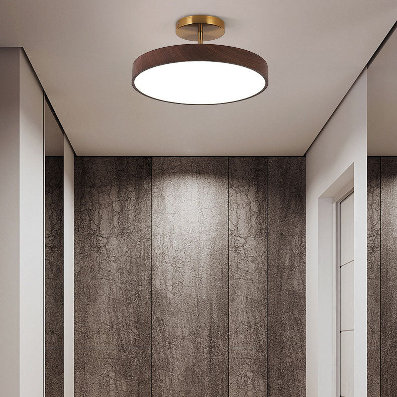 KansoPure: Japanese LED Ceiling Light with Wooden Frame & Simple Design – Decorative for Living Room & Hallway