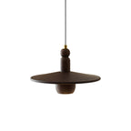 Wood Disc Down-Light Pendant Lamp