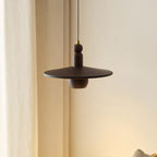 Wood Disc Down-Light Pendant Lamp
