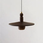 Wood Disc Down-Light Pendant Lamp