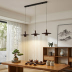 Wood Disc Down-Light Pendant Lamp