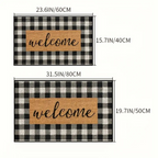 KaroGrüß: decorative doormat – robust, non-slip & classic checkered design for front door & entrance area
