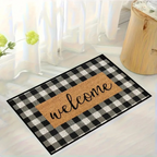 KaroGrüß: decorative doormat – robust, non-slip & classic checkered design for front door & entrance area