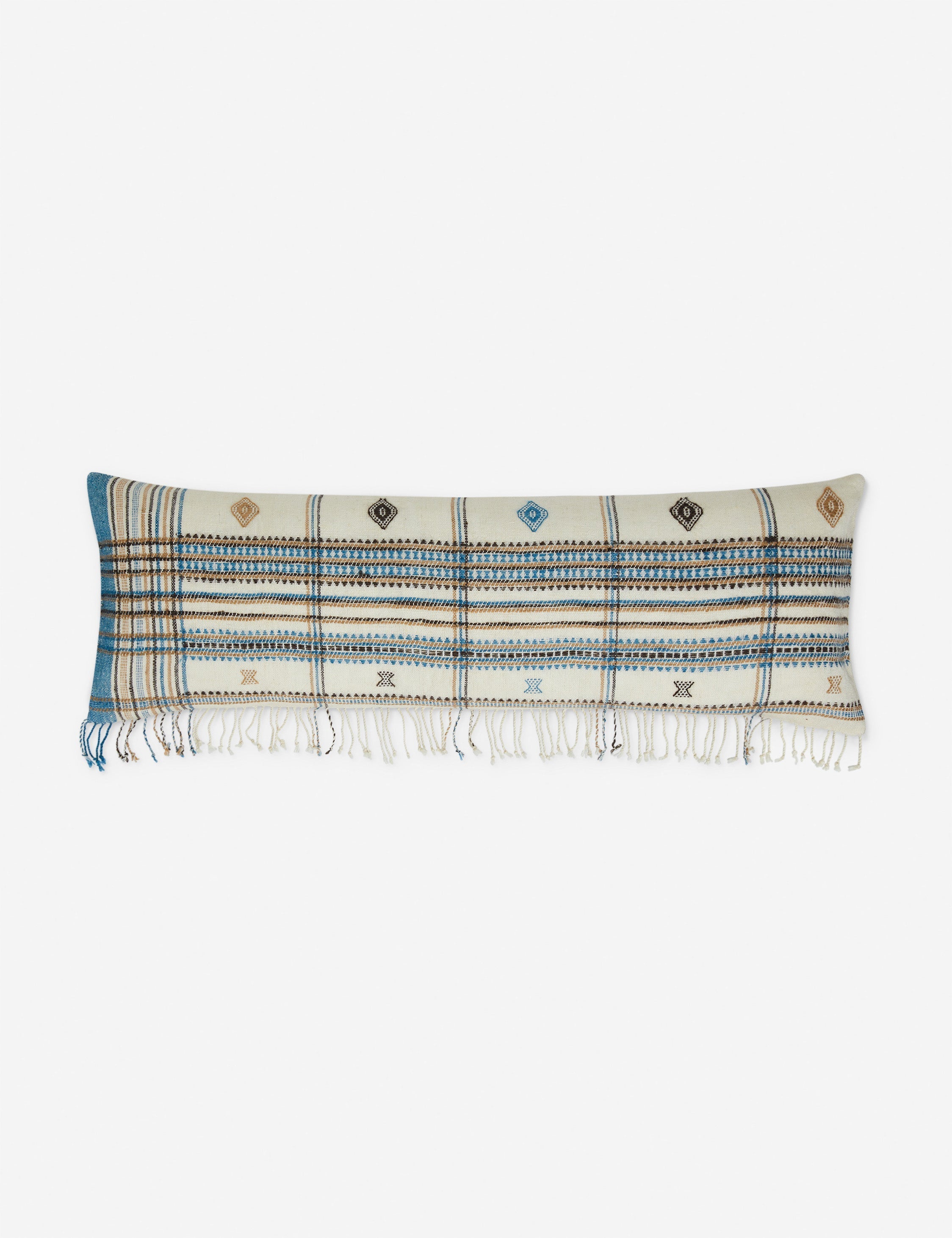 Kavi Throw Pillow | Hand Loomed Desi Wool, Geometric Patterns