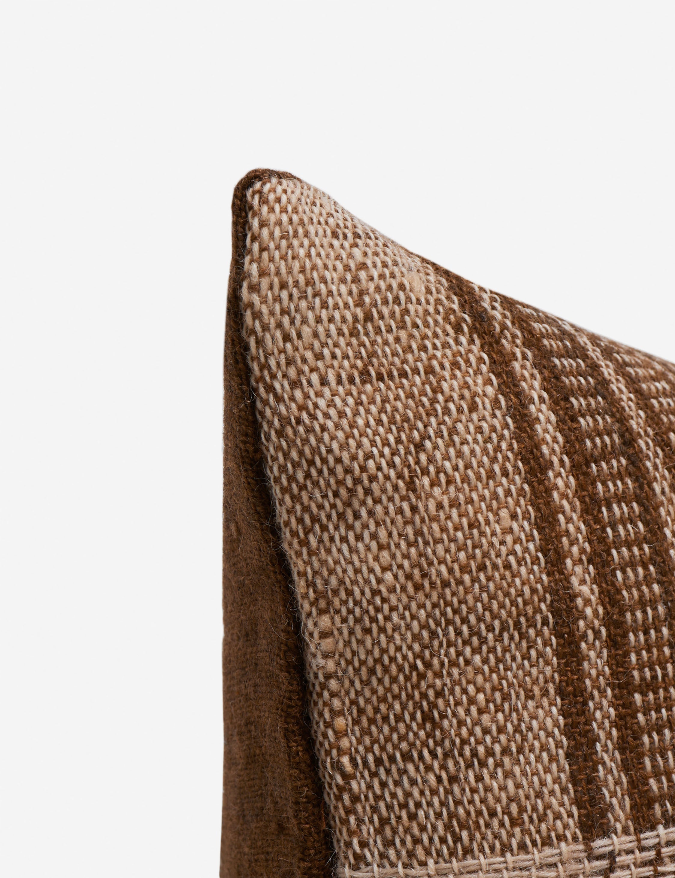 Kavi Throw Pillow | Hand Loomed Desi Wool, Geometric Patterns