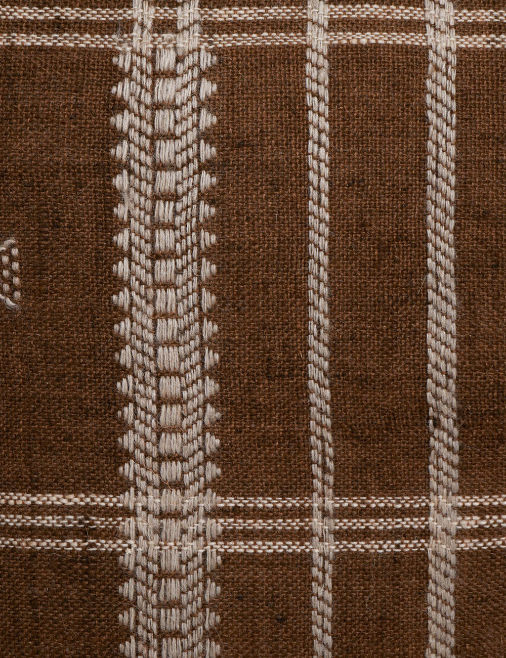 Kavi Throw Pillow | Hand Loomed Desi Wool, Geometric Patterns