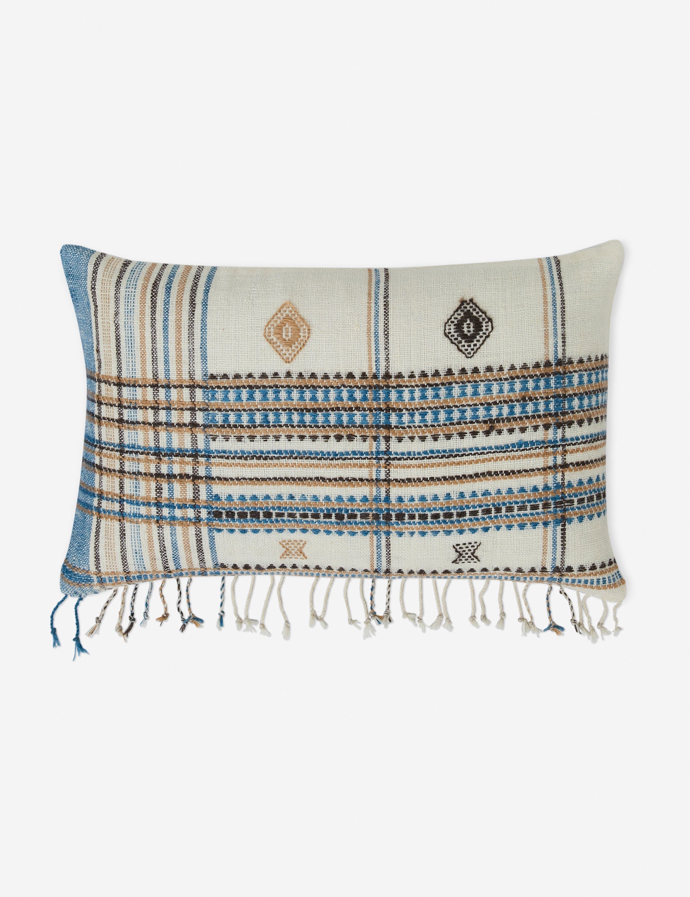 Kavi Throw Pillow | Hand Loomed Desi Wool, Geometric Patterns