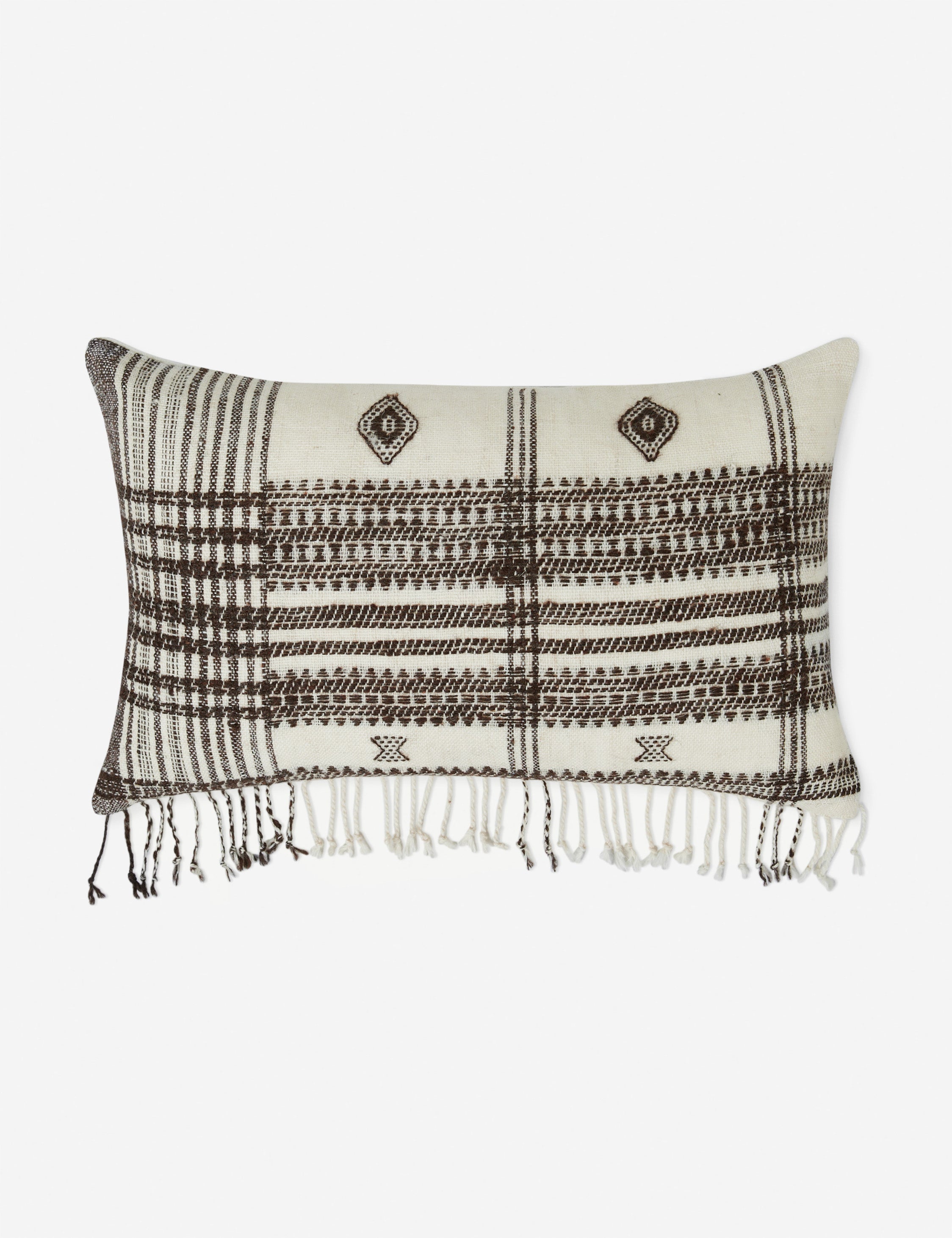 Kavi Throw Pillow | Hand Loomed Desi Wool, Geometric Patterns