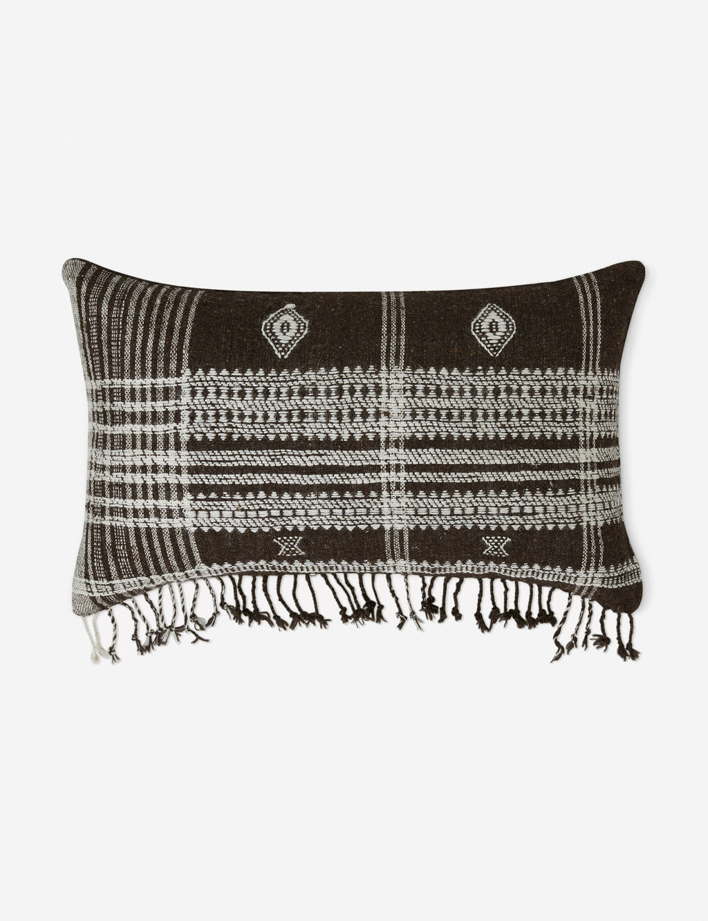Kavi Throw Pillow | Hand Loomed Desi Wool, Geometric Patterns