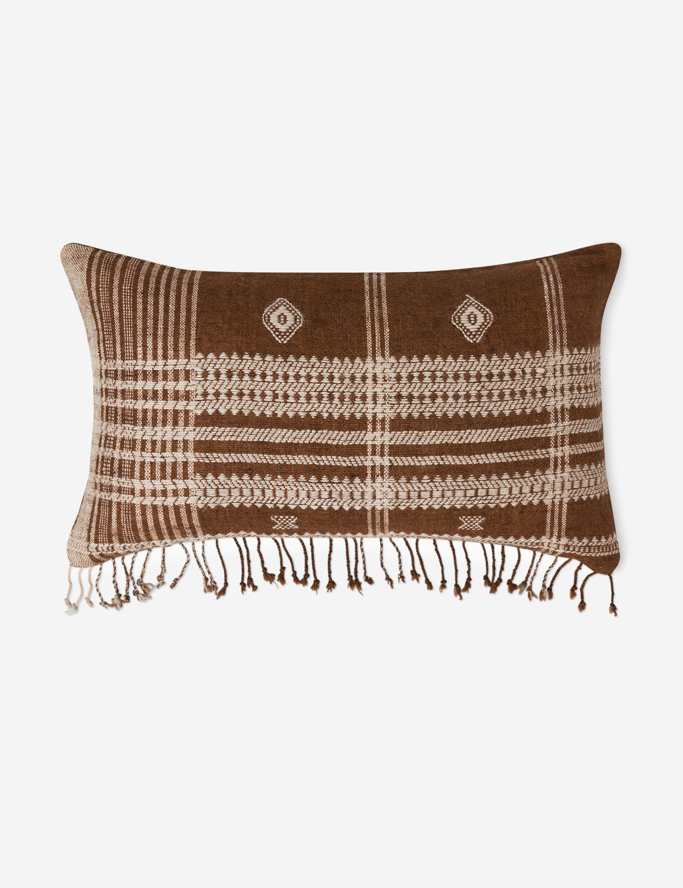 Kavi Throw Pillow | Hand Loomed Desi Wool, Geometric Patterns