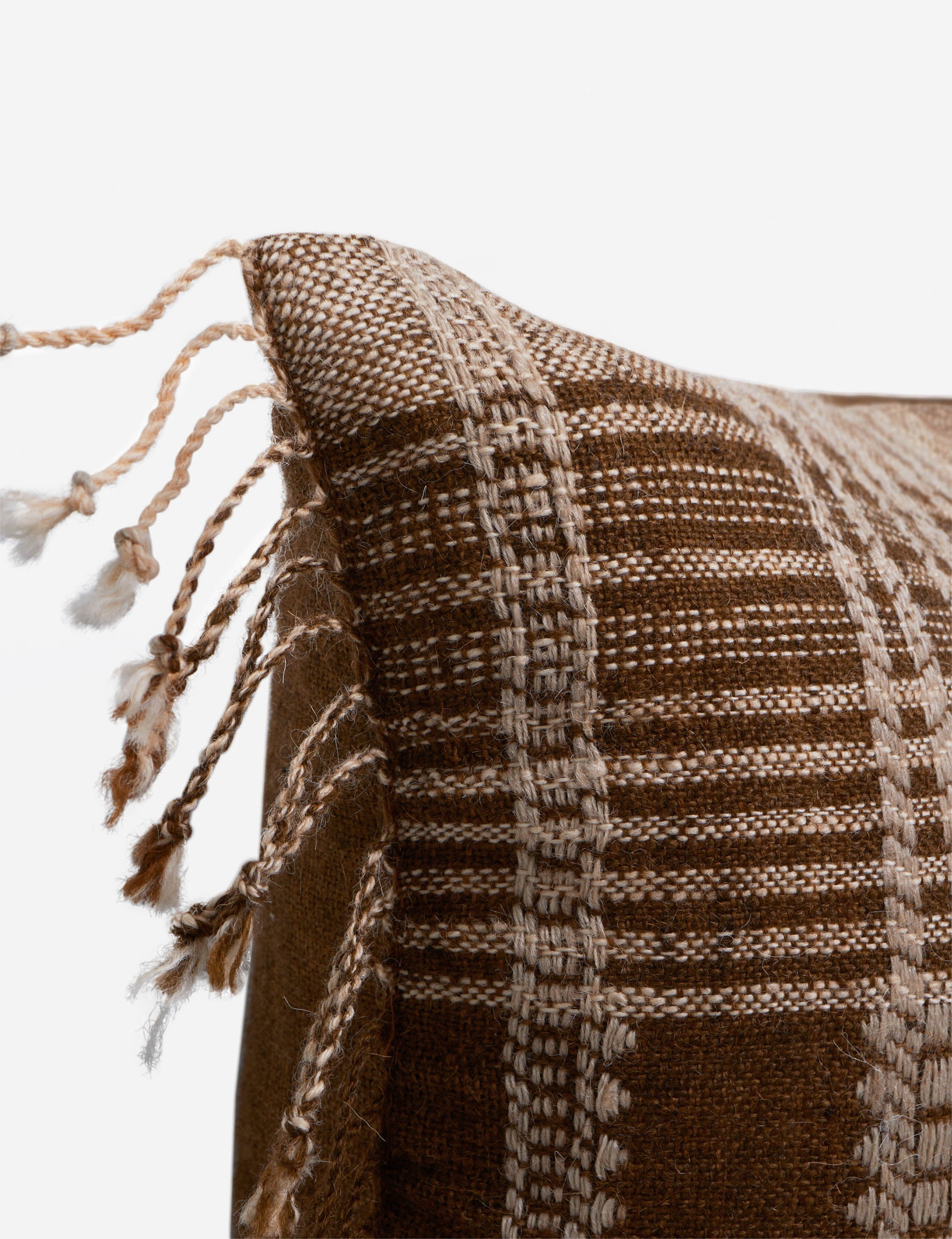 Kavi Throw Pillow | Hand Loomed Desi Wool, Geometric Patterns