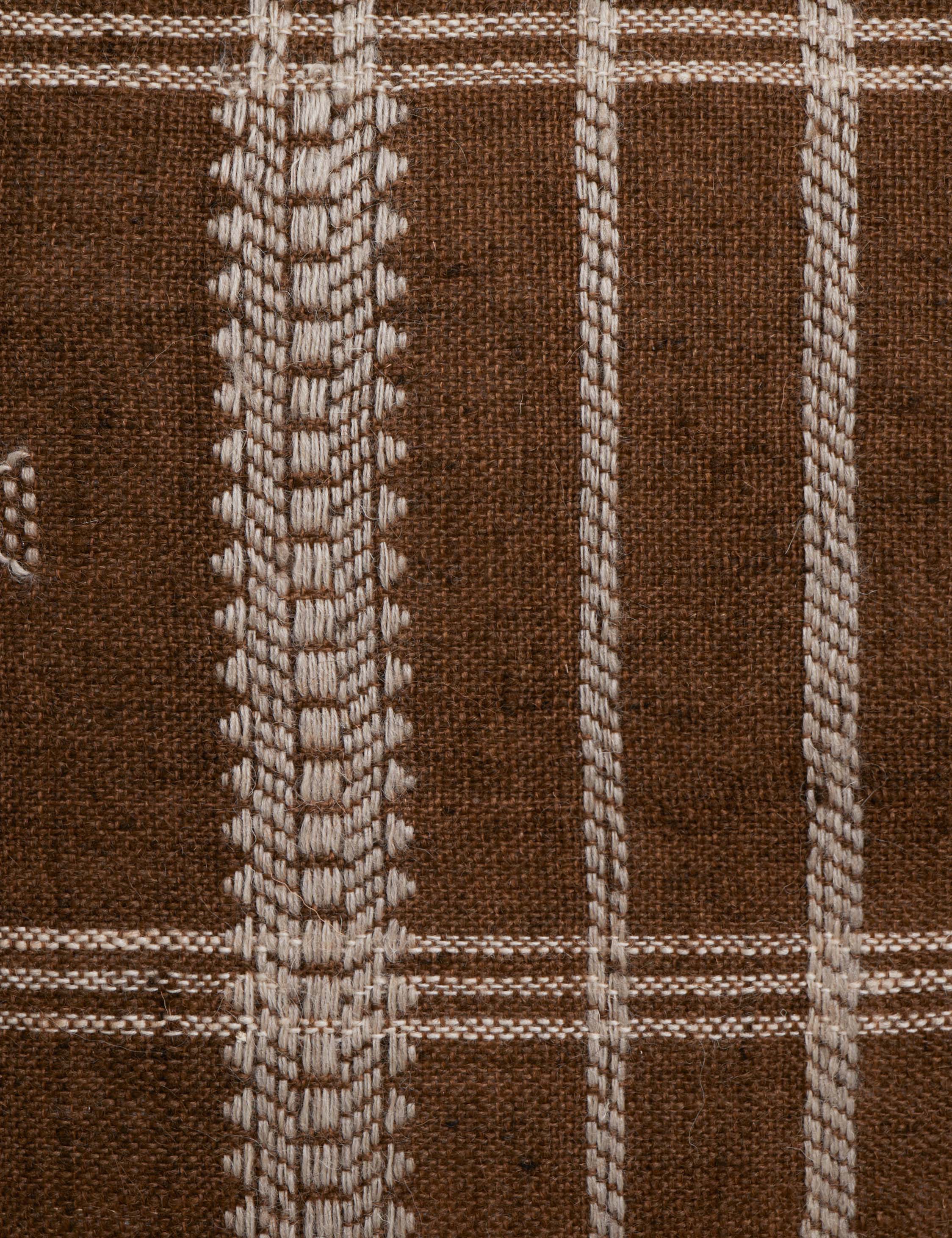 Kavi Throw Pillow | Hand Loomed Desi Wool, Geometric Patterns