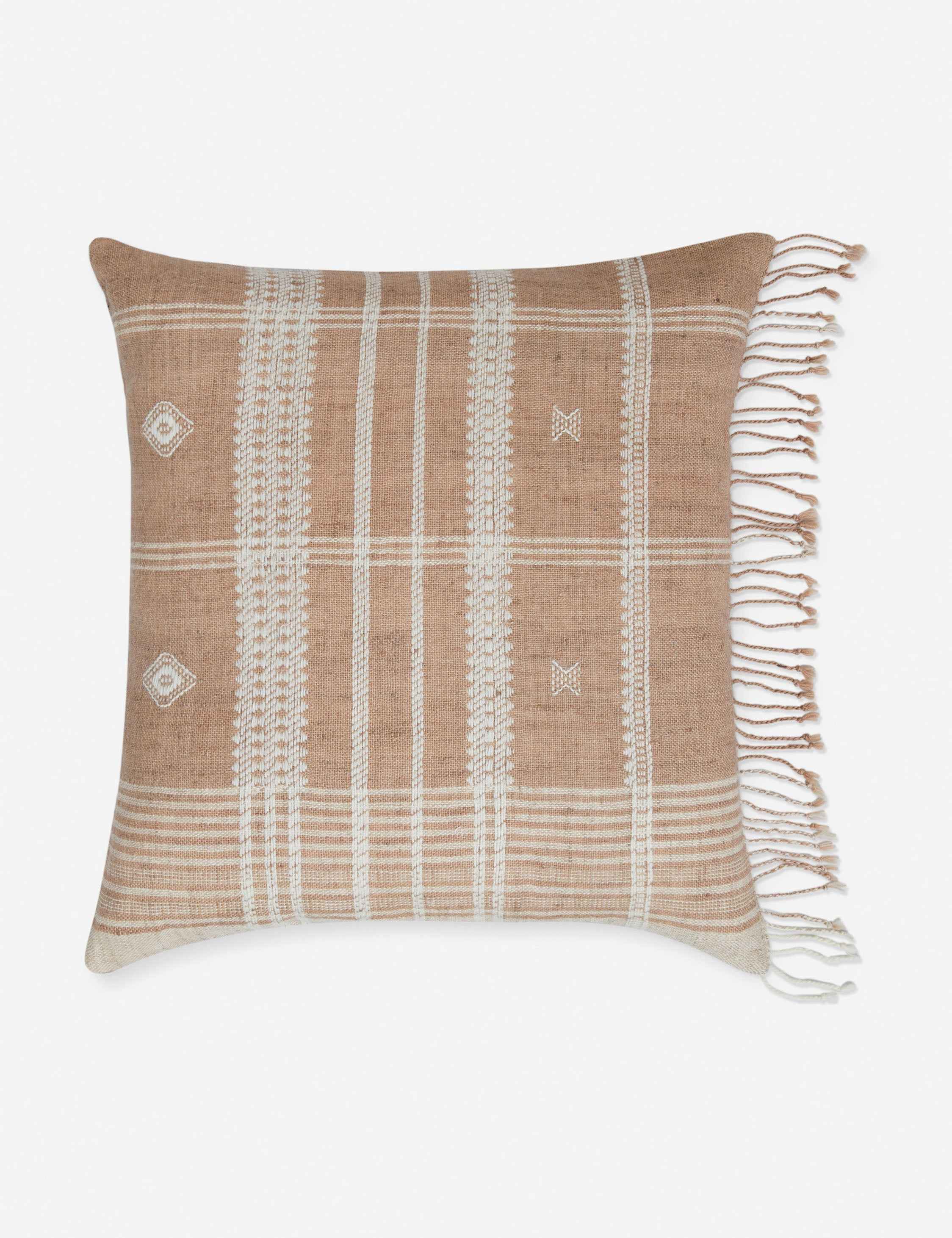 Kavi Throw Pillow | Hand Loomed Desi Wool, Geometric Patterns