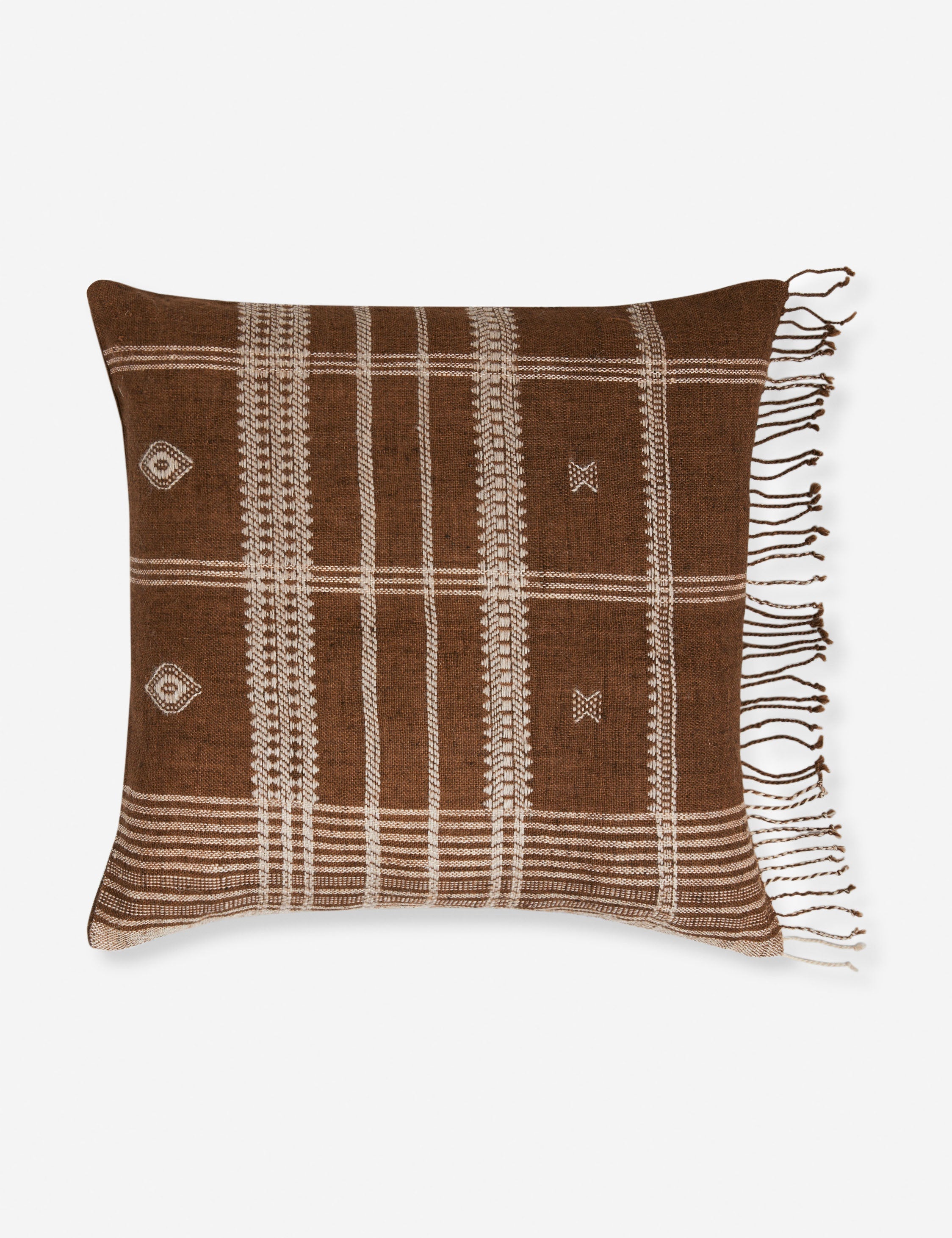 Kavi Throw Pillow | Hand Loomed Desi Wool, Geometric Patterns