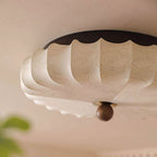Pleated Fabric Semi-Flush Ceiling Light