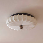 Pleated Fabric Semi-Flush Ceiling Light