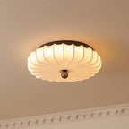 Pleated Fabric Semi-Flush Ceiling Light