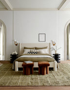 Bask Irregular Grid Wool Rug | Hand-Knotted, Geometric Accents