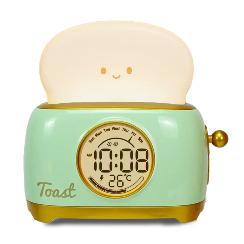 Kids Digital Alarm Clock LED Screen Bedside Night Light Temperature Display