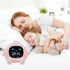 Kids Sleep Training Alarm Clock Digital Display USB Rechargeable Night Light