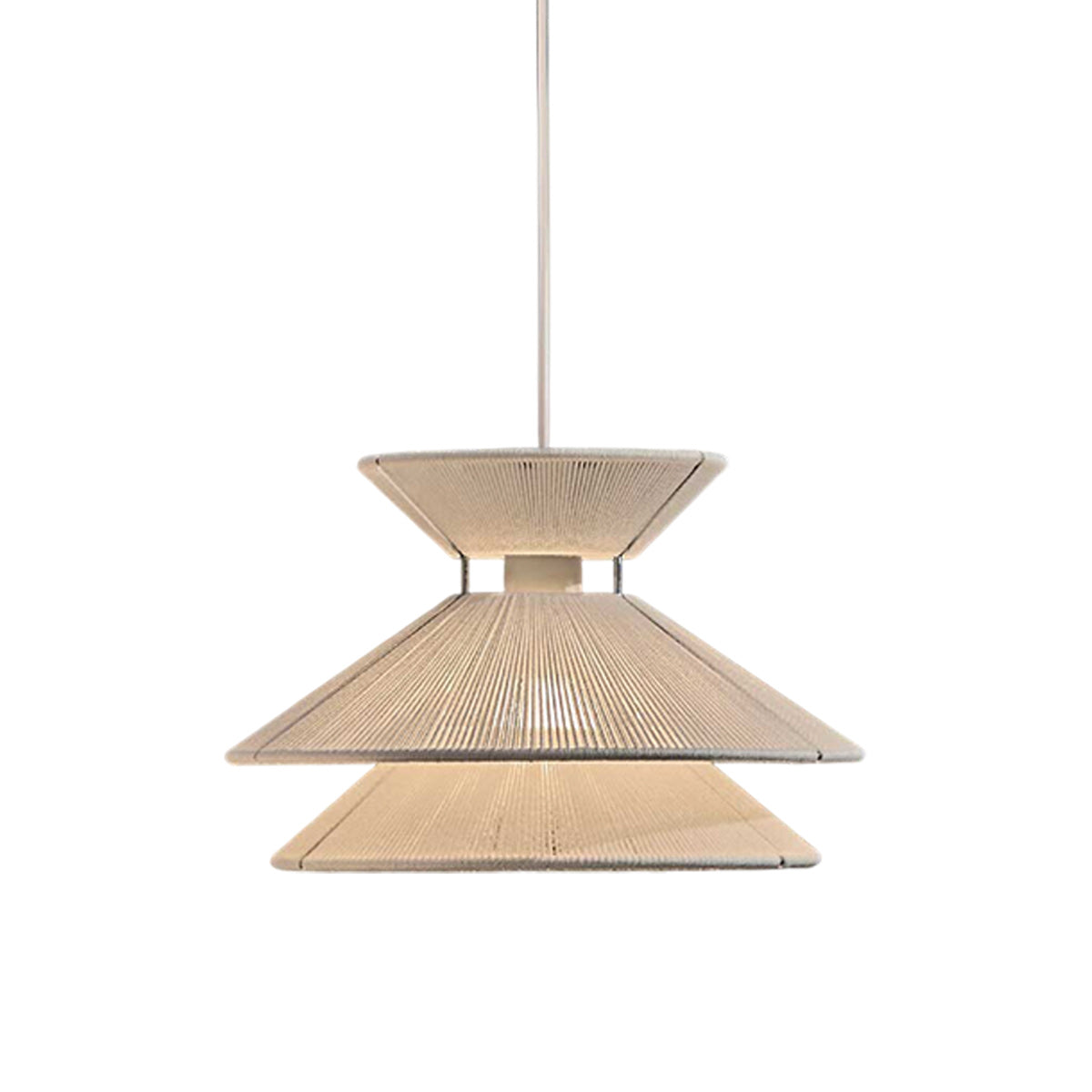Woven Cotton Thread Dome Pendant Lamp