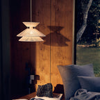 Woven Cotton Thread Dome Pendant Lamp
