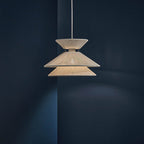 Woven Cotton Thread Dome Pendant Lamp
