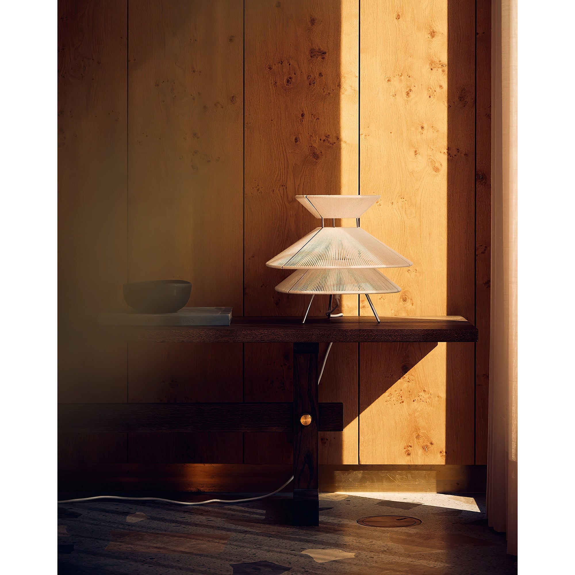 Woven Cotton Thread Dome Table Lamp