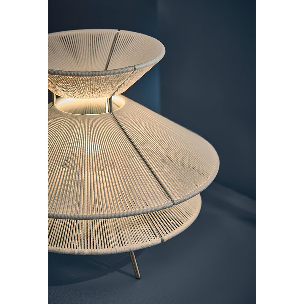 Woven Cotton Thread Dome Table Lamp