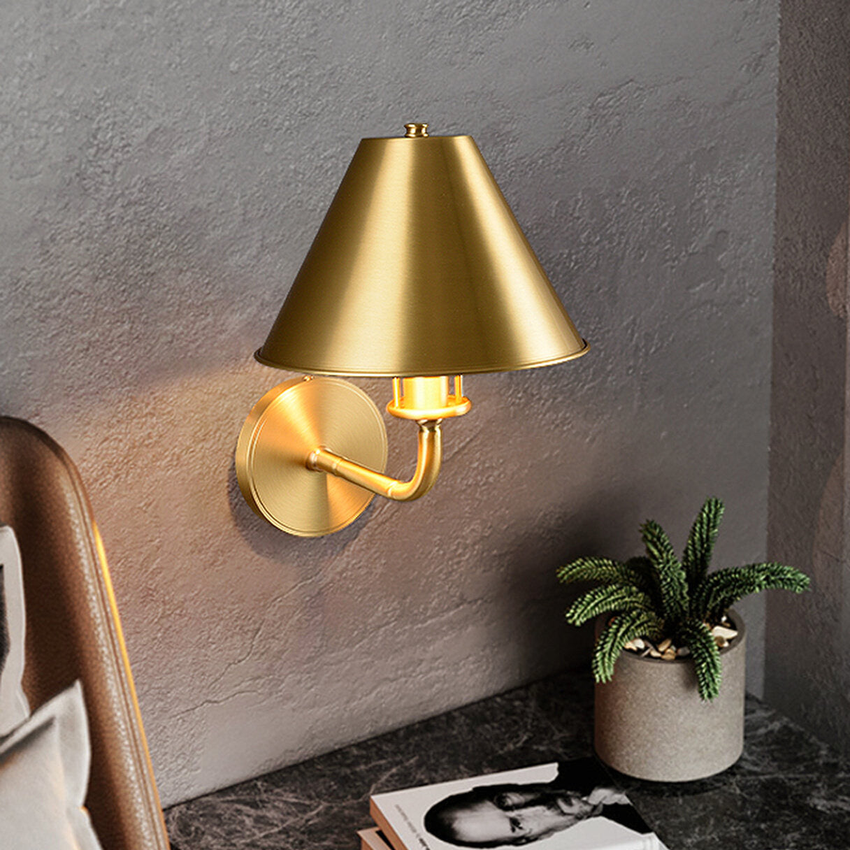 Gooseneck Cone Wall Sconce