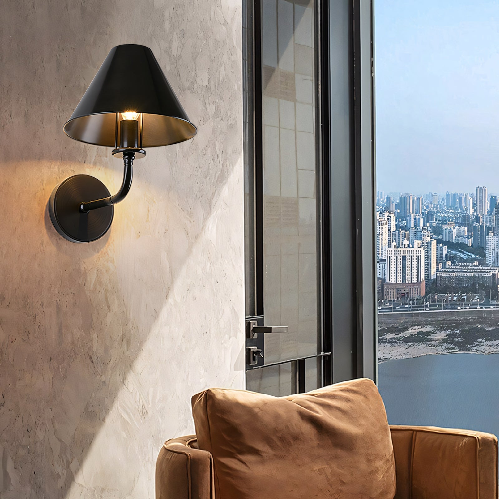 Gooseneck Cone Wall Sconce