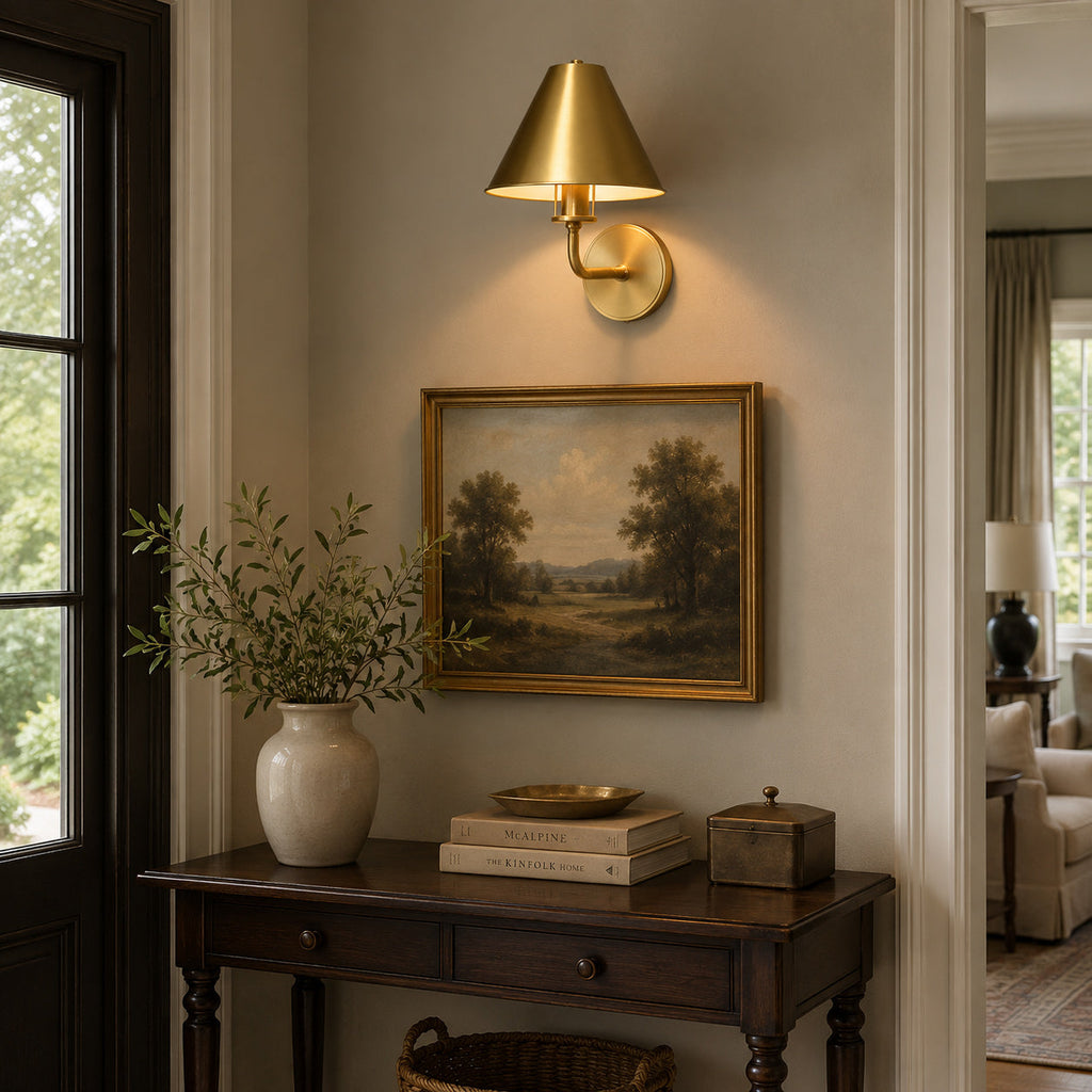 Gooseneck Cone Wall Sconce