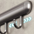 Kitchen Wall Hook Rack Multi Hook Gray Black