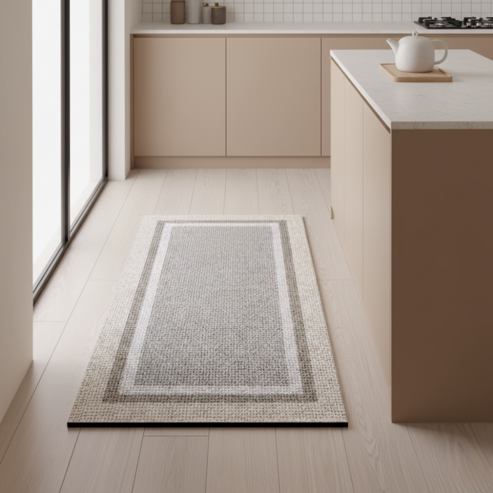 Kitchen Floor Mat Diatomaceous Earth Surface Waterproof Oil Resistant Anti Slip Base