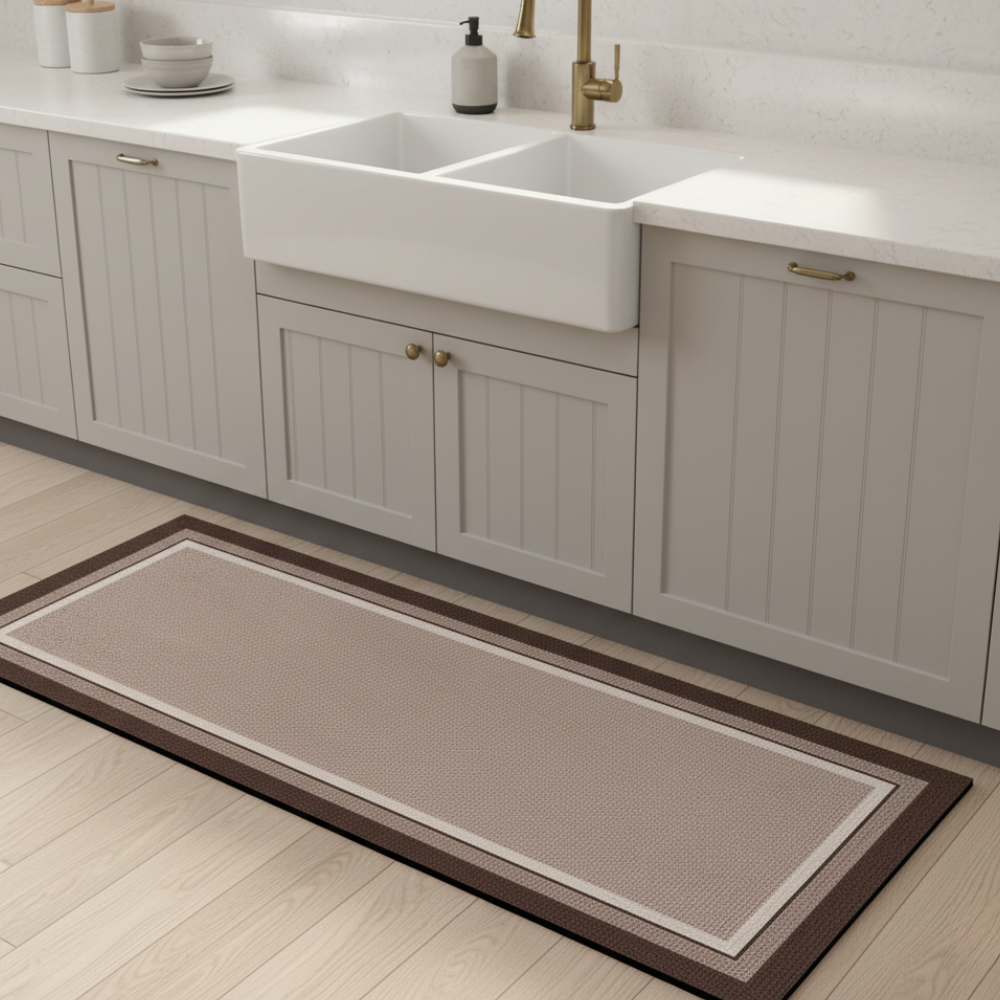 Kitchen Floor Mat Diatomaceous Earth Surface Waterproof Oil Resistant Anti Slip Base
