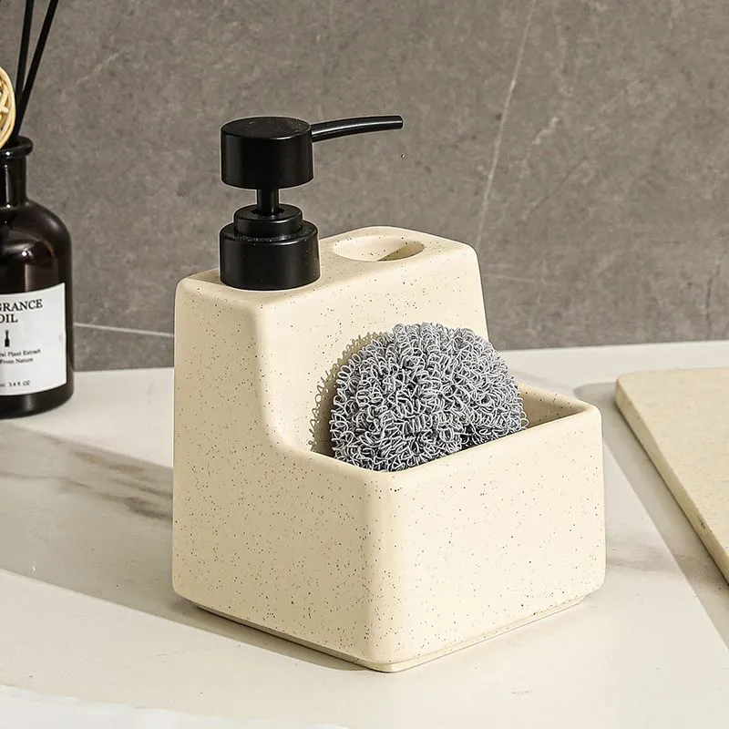 Soap Dispenser, Integrated Storage, Pump Dispenser, Countertop Design