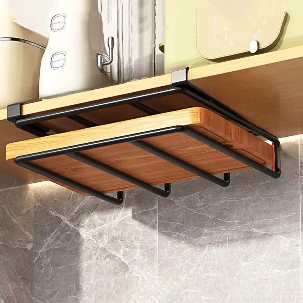 Kitchen Organizer Under Shelf Stainless Steel Paper Towel Holder
