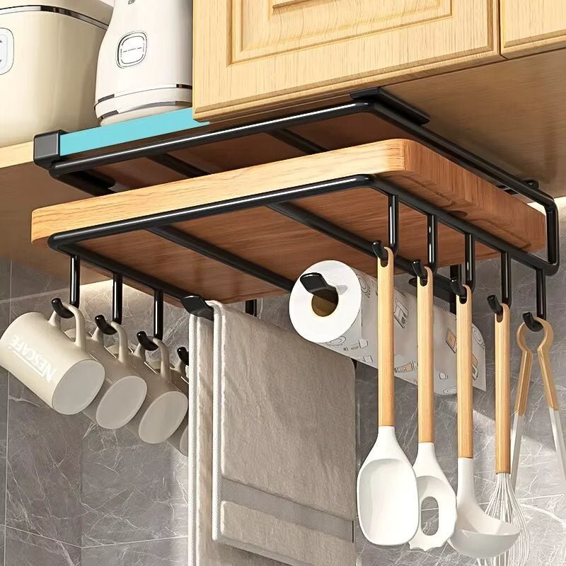 Kitchen Organizer Under Shelf Stainless Steel Paper Towel Holder