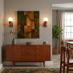 Oak Wood & Opal Glass Wall Sconce