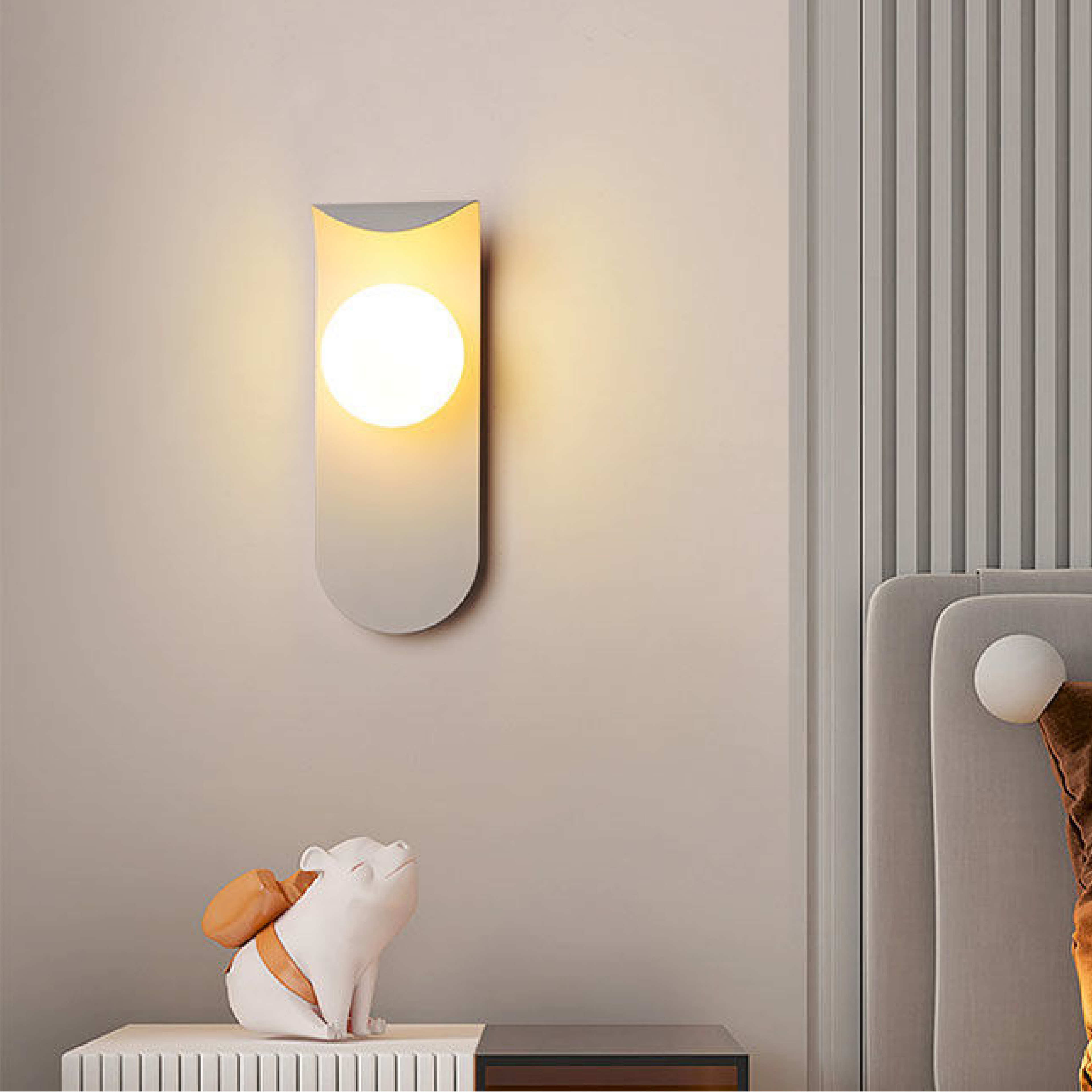 Bello Wall Light | Scandinavian Iron & Frosted Glass Design