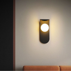 Bello Wall Light | Scandinavian Iron & Frosted Glass Design