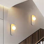 Bello Wall Light | Scandinavian Iron & Frosted Glass Design
