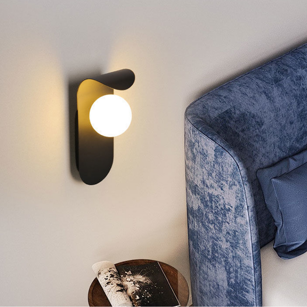Bello Wall Light | Scandinavian Iron & Frosted Glass Design