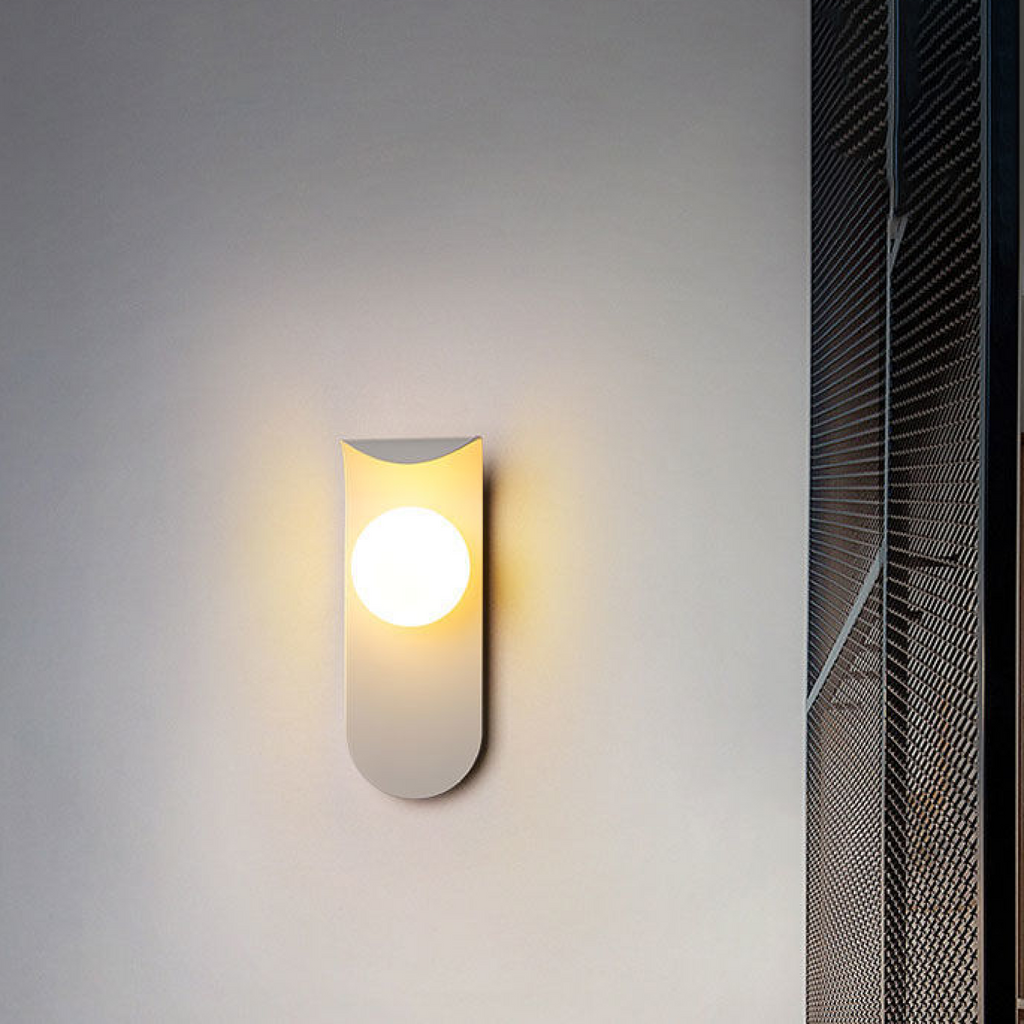 Bello Wall Light | Scandinavian Iron & Frosted Glass Design