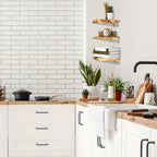 KlassischeAkzent: Wooden Wall Shelves – Set of 3, Space-Saving & Floating in Modern Style for Living Room & Bathroom