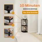 ClassicCorner: Wooden Corner Shelves – 5-tier, freestanding & decorative in classic style for bedrooms & living rooms