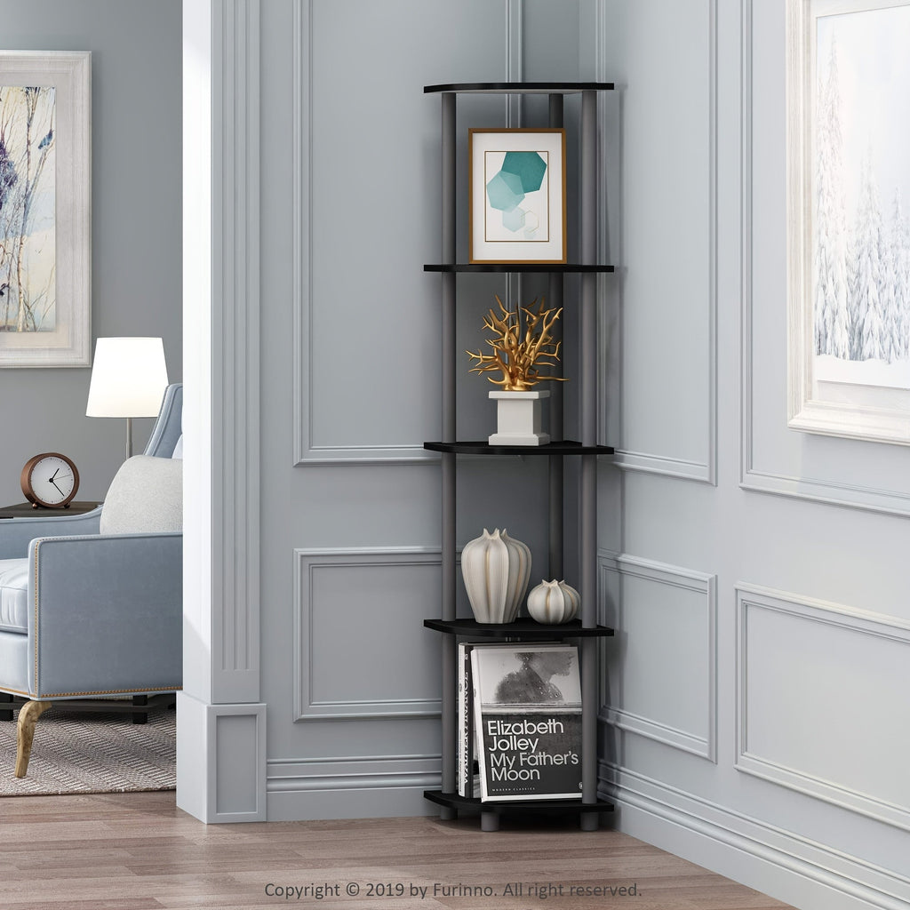 ClassicCorner: Wooden Corner Shelves – 5-tier, freestanding & decorative in classic style for bedrooms & living rooms