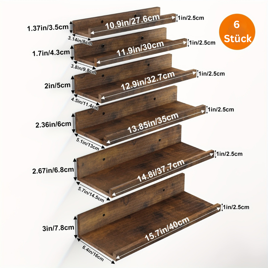 ClassicStep: Modern Wall Shelves – Durable, Low-Maintenance & Hanging in Various Sizes for Kitchen & Office